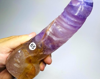 Life Size Dendritic Purple Fluorite Peen Sculpture, Fertility Totem, Purple Fluorite Crystal Peen, Crystal Penis Sculpture, Penis Art