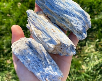 Raw Blue Kyanite Crystal: Chunky Natural Mineral Stone