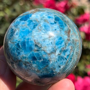 40-55mm Blue Apatite Sphere | Blue Crystal Sphere | Blue Crystals |