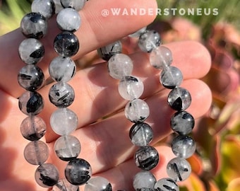 Black Tourmaline Crystal Bracelet | Black Tourmaline Bracelet | Black Tourmaline Bracelet | Rare Gemstones