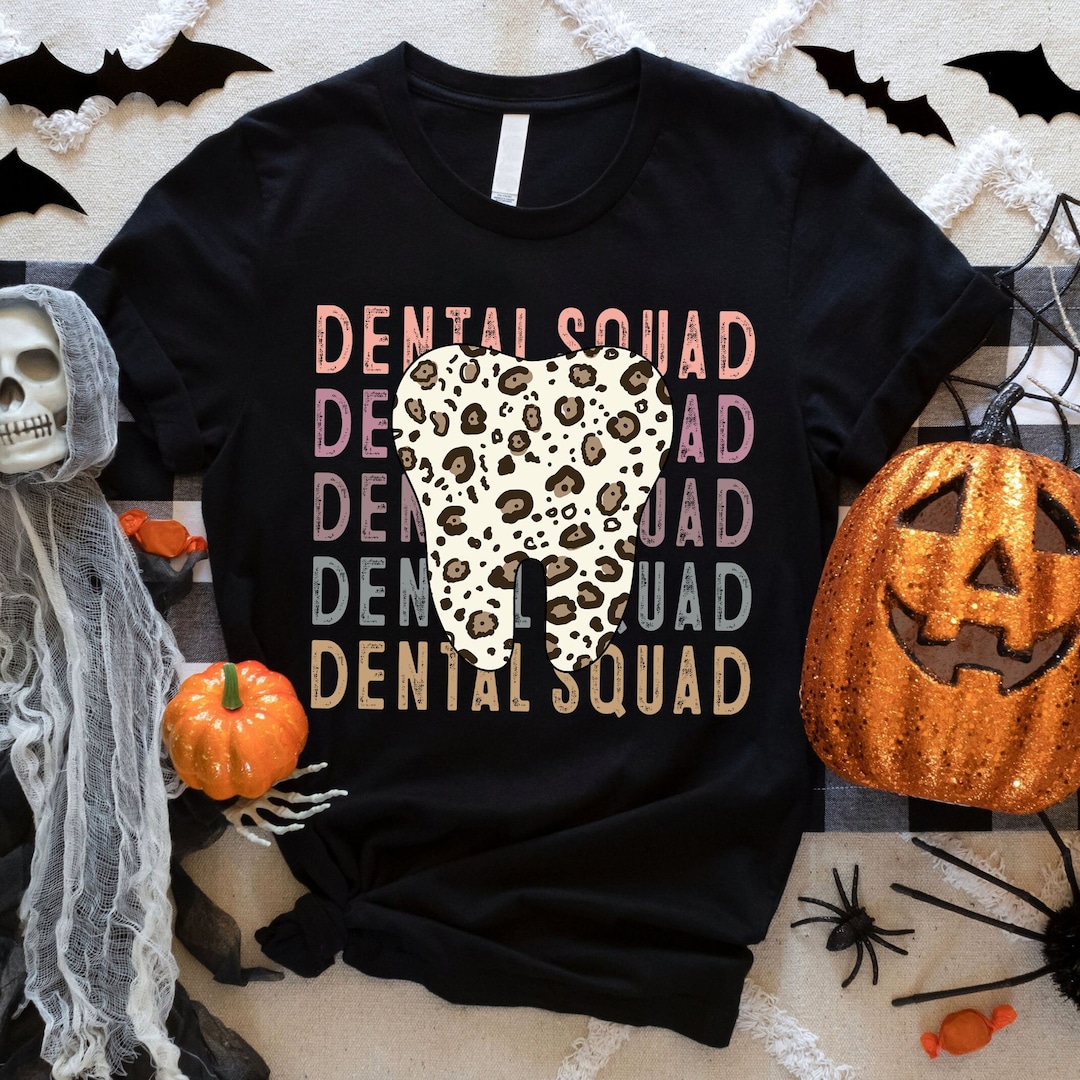 Personalized Dental Squad Shirt Leopard Dental Shirt Dental Etsy
