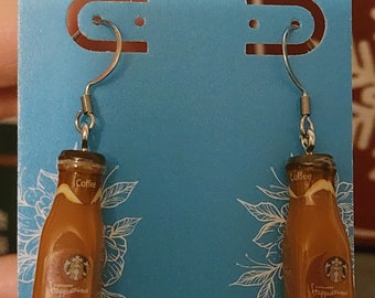 Miniature coffee earrings