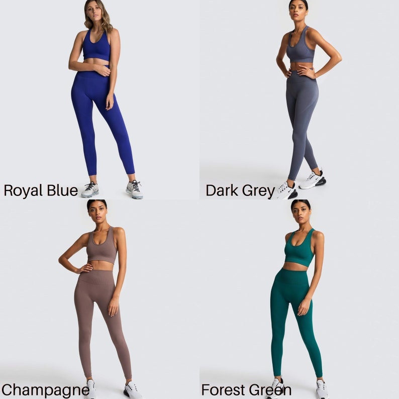 Women's Workout Set 2pc Seamless Yoga Set Sexy Workout Set Etsy