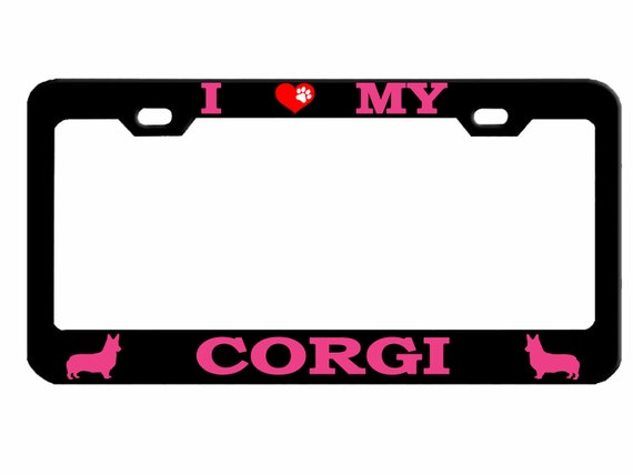 Corgi license cheap plate frame