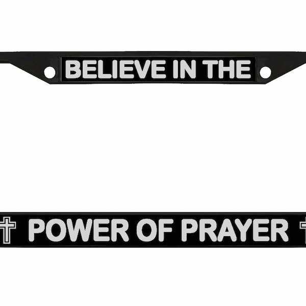 Believe in The Power of Prayer Jesus Christ Christian License Plate Frame Tag Cover