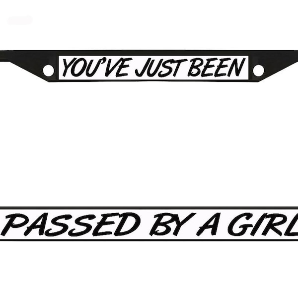 Car Girl License Plate Frame Etsy