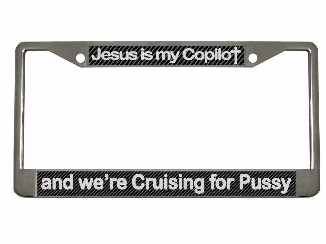 Jesus is My Copilot Cruising for Pussy Design Heavy Duty Metal Car