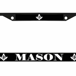 Masonic Mason Logo Design Heavy Duty Metal Car License Plate Frame Auto Tag Holder