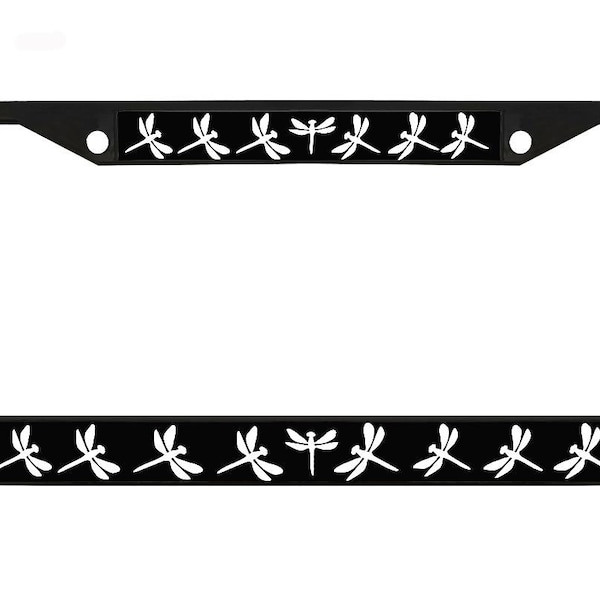 Dragonfly License Plate Frame , Heavy Metal, Auto License Plate Frame Car Tag Holder