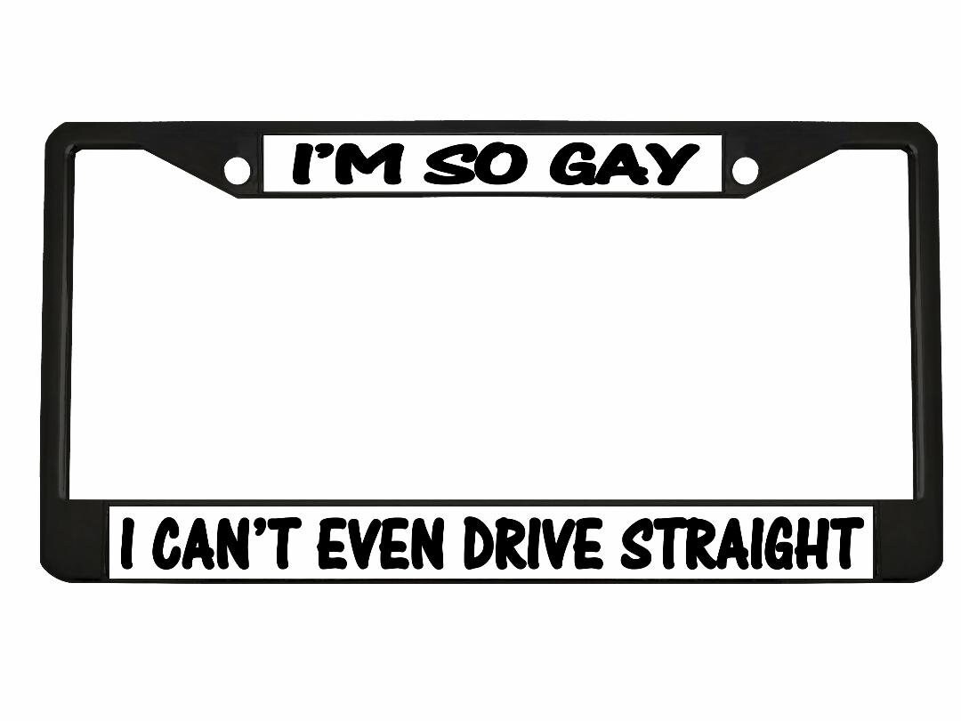GEEKBEAR I'm So Gay I Can't Even Drive Straight Car Magnet - 8.7 x 3.5 in GEEKBEAR I'm So Gay I Can't Even Drive Straight Car Magnet - 8.7 x 3.5 in