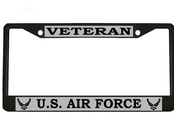 U.S NAVY  MILITARY Black Heavy Duty Metal License Plate Frame 