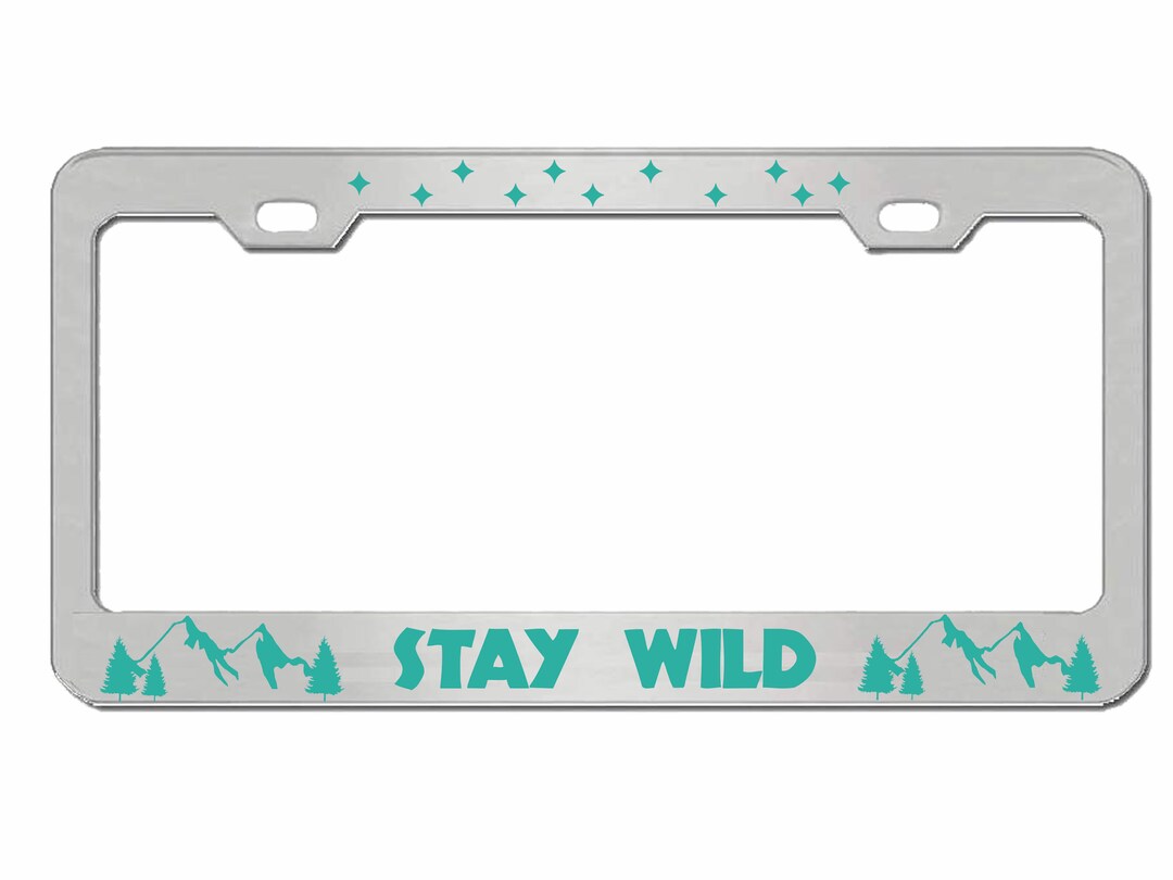 Florida Native Heavy Duty Metal License Plate Frame – Gloss Black, Front/Rear