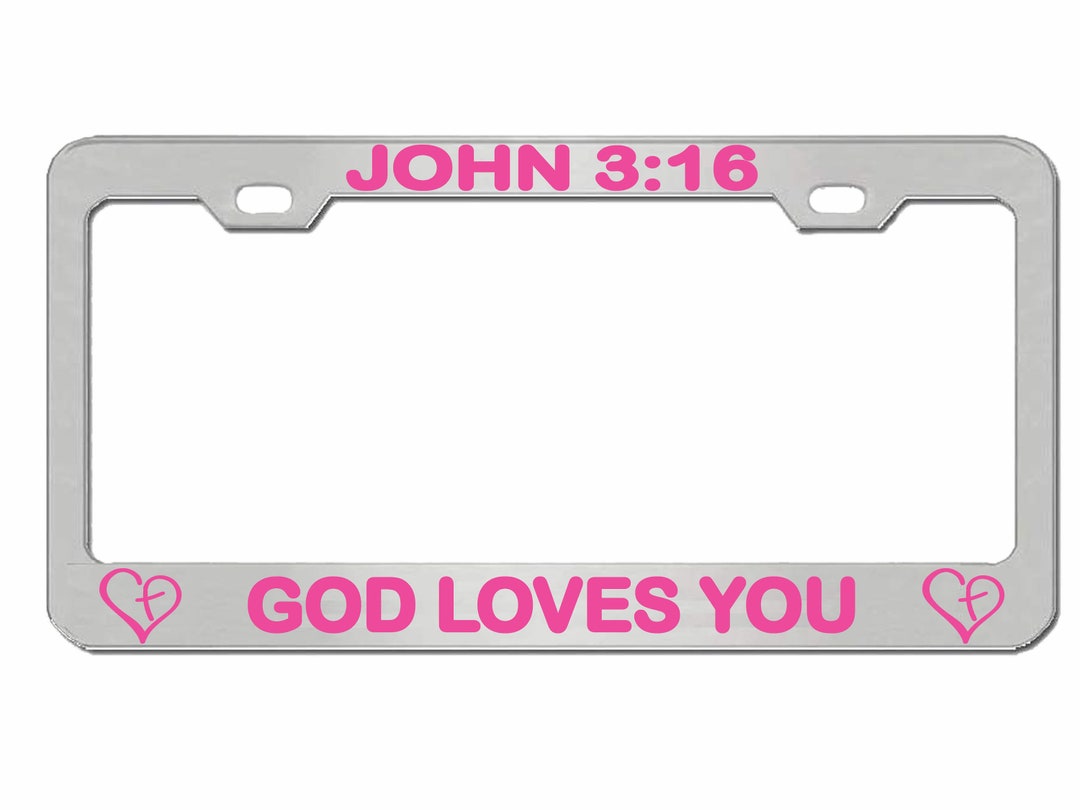John 3:16 God Loves You Jesus Christ Christian Design Heavy Duty Metal ...