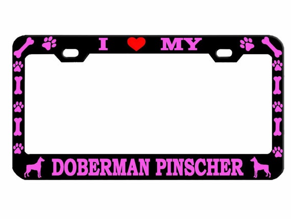 I Love My Doberman Pinscher Dog Lovers Design Heavy Duty Metal Car