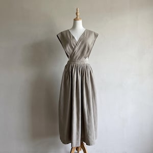Sukienka fartuchowa Ralph Lauren z lat 80. XX wieku z gliny garncarskiej | 8