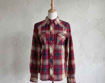 Ralph Lauren Sport, c. 1990, Western Snap Shirt en cuadros Redwoods / 14