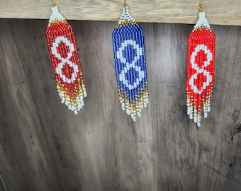 Handmade Metis Flag earrings