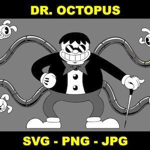 Dr. Octopus SVG - Poster & Tshirt Ready - DIGITAL DOWNLOAD