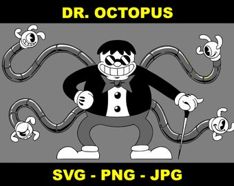 Dr. Octopus SVG - Poster & Tshirt Ready - DIGITAL DOWNLOAD