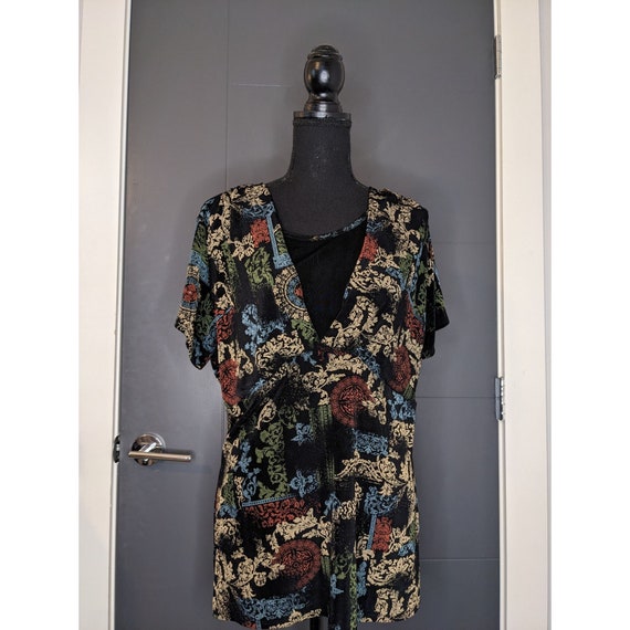 Vintage 90's Coldwater Creek Faux Layered Printed… - image 1