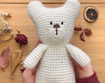 Teddy Bear Crochet Pattern, Amigurumi Bear, No Sew Amigurumi Pattern, Alpaca Teddy Bear, Forest Animal Crochet Pattern, Crochet Nursery Toy