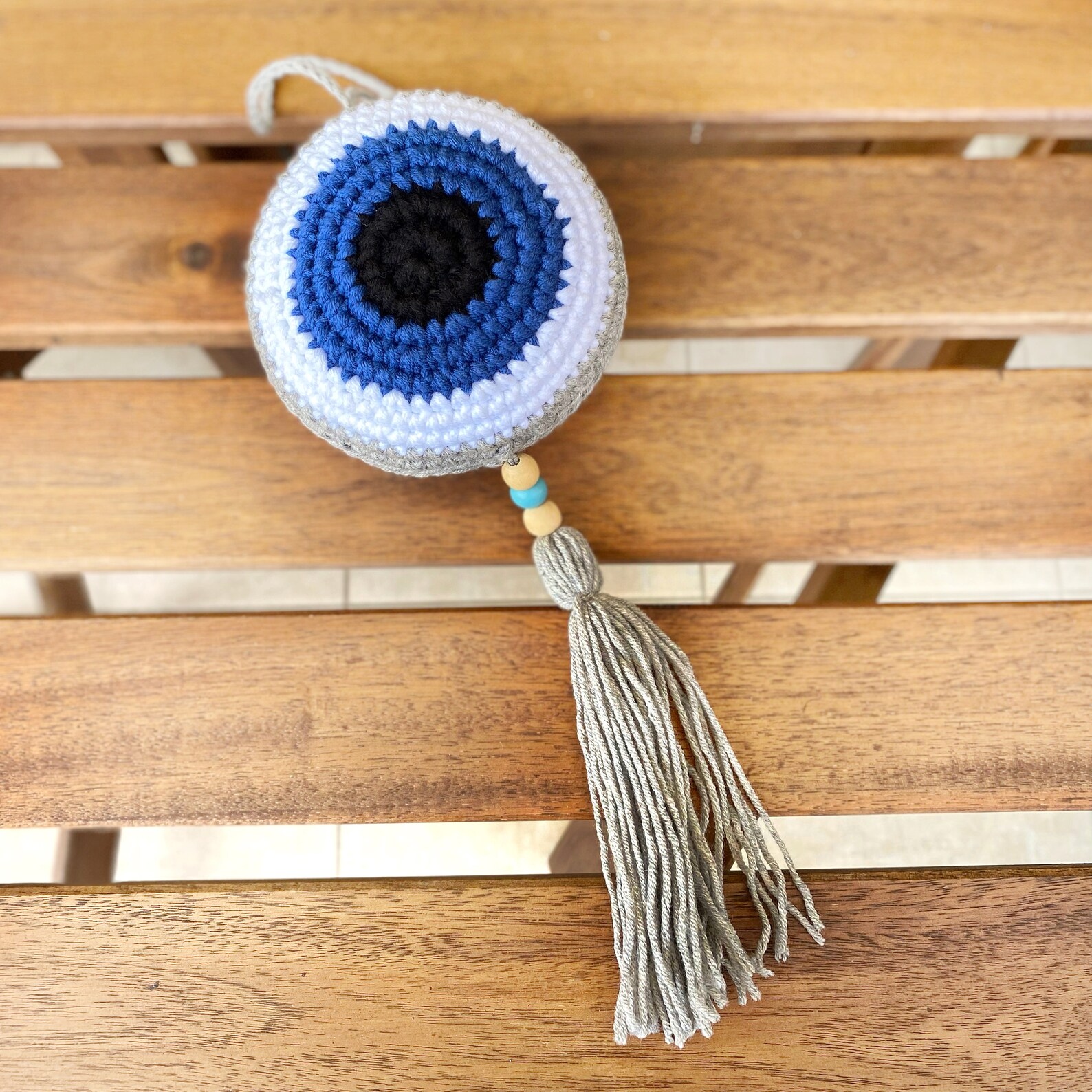 Evil Eye Crochet Pattern, Evil Eye Charm Pattern, Easy Crochet Pattern