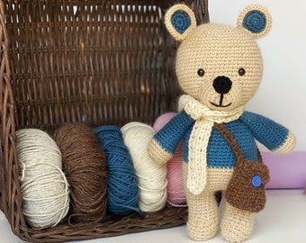Teddy Bear Amigurumi Pattern,  Cute Teddy Bear Pattern pdf, Animal Pattern, Alpaca Teddy Bear, Memory Bear Crochet Pattern, Amigurumi Alpaca