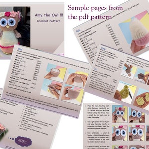 Owl Crochet Pattern, Stuffed Owl Plush, Scrappy Owl, Bird Crochet Pattern, Crochet Woodland Animal Pattern, Owl Amigurumi, Crochet Baby Toys image 5