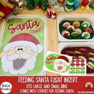 Inserto Flisat de clasificación de forma de adorno, inserto Flisat de Navidad, inserto Flisat imprimible, inserto Flisat preescolar y niño pequeño, mesa sensorial