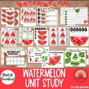 Watermelon Unit Study, Preschool Curriculum, Preschool Printable, Preschool Learning, Preschool Education, Montessori Materials, Homeschool