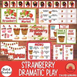 Strawberry Dramatic Play, Pretend Play, Classroom Dramatic Play, Home Dramatic Play, Playroom, Restaurant, Classroom Dramatic Play Center