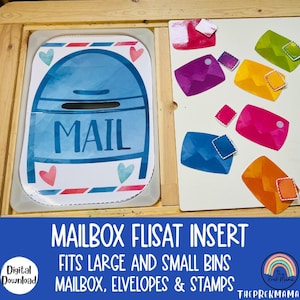 Insertos Flisat de buzón, Mesa Flisat, Inserto Flisat imprimible, Inserto Flisat preescolar y niño pequeño, Mesa sensorial, Insertos de mesa sensorial,