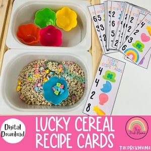 Tarjetas De Recetas De Cereales De La Suerte, Plan De Estudios Preescolar, Preescolar Imprimible, Recurso Para Educar En El Hogar, Hoja De Trabajo Preescolar, Matemáticas Preescolares, Aprendizaje