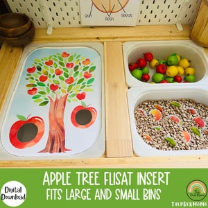 Appelboom Flisat Insert, Fall Flisat Insert, Flisat Insert Printable, Flisat Insert Preschool en Peuter, Sensorische Tafel, Sensorische Insert
