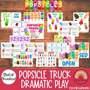 Popsicle Truck Dramatic Play, Pretend Play, Classroom Dramatic Play, Home Dramatic Play, Playroom, Restaurant, Class Dramatic Play Center