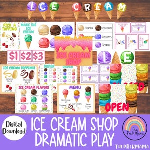 Ice Cream Shop Dramatic Play, Pretend Play, Classroom Dramatic Play, Home Dramatic Play, Playroom, Restaurant, Class Dramatic Play Center