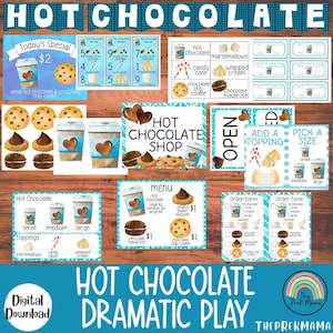 Hot Chocolate Dramatic Play, Pretend Play, Classroom Dramatic Play, Home Dramatic Play, Playroom, Restaurant, Classroom Dramatic Play Center