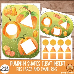 May include: Printable pumpkin shape puzzle for kids. The printable features a variety of pumpkins with different shapes cut out. The shapes are circles, squares, triangles, and rectangles. The printable also includes a set of shapes to cut out and use with the puzzle.
