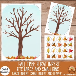 Fall Tree Flisat Insert, Fall Flisat Insert, Flisat Insert Printable, Flisat Insert Preschool en Peuter, Sensorische Tafel