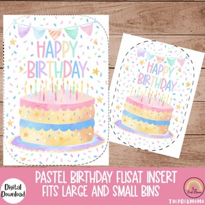 Pastel Birthday Flisat Inserts, Flisat Table, Flisat Insert Printable, Flisat Insert Preschool, Sensory Table, Sensory Inserts, Flisat