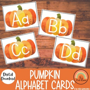 Pumpkin Alphabet, Preschool Printable, Montessori Materials, Preschool ...
