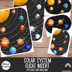 Insertos Flisat del Sistema Solar, Mesa Flisat, Inserto Flisat Imprimible, Inserto Flisat Preescolar, Mesa Sensorial, Inserciones Sensoriales, Flisat Espacial