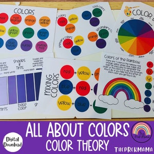 All About Colors, Color Theory, Preschool Worksheet, Preschool Printable, Educational Printable, Preschool Homeschool, Montessori Curriculum