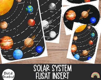 Zonnestelsel Flisat Inserts, Flisat Tafel, Flisat Insert Afdrukbaar, Flisat Insert Preschool, Sensorische Tafel, Sensorische Inserts, Ruimte Flisat