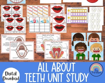 All About Teeth Unit Study, Preschool Curriculum, Preschool Printable, Preschool Learning, Preschool Education, Montessori Materials