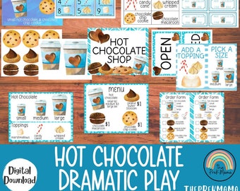 Hot Chocolate Dramatic Play, Pretend Play, Classroom Dramatic Play, Home Dramatic Play, Playroom, Restaurant, Classroom Dramatic Play Center
