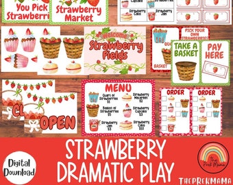 Strawberry Dramatic Play, Pretend Play, Classroom Dramatic Play, Home Dramatic Play, Playroom, Restaurant, Classroom Dramatic Play Center