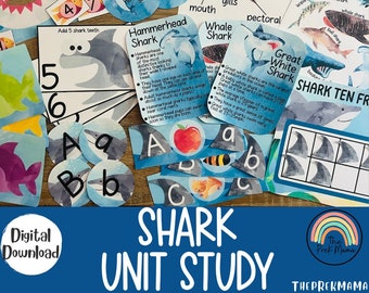 Shark Unit Study, Preschool Curriculum, Preschool Printable, Preschool Learning, Preschool Education, Montessori Materials, Homeschool