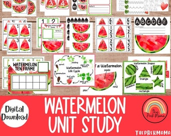 Watermelon Unit Study, Preschool Curriculum, Preschool Printable, Preschool Learning, Preschool Education, Montessori Materials, Homeschool