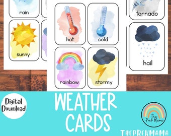 Weer Flash Cards, Preschool Printable, Preschool Learning, Kleuterschool PreK, Preschool Flashcard, Homeschool Learning, Peuter Printable